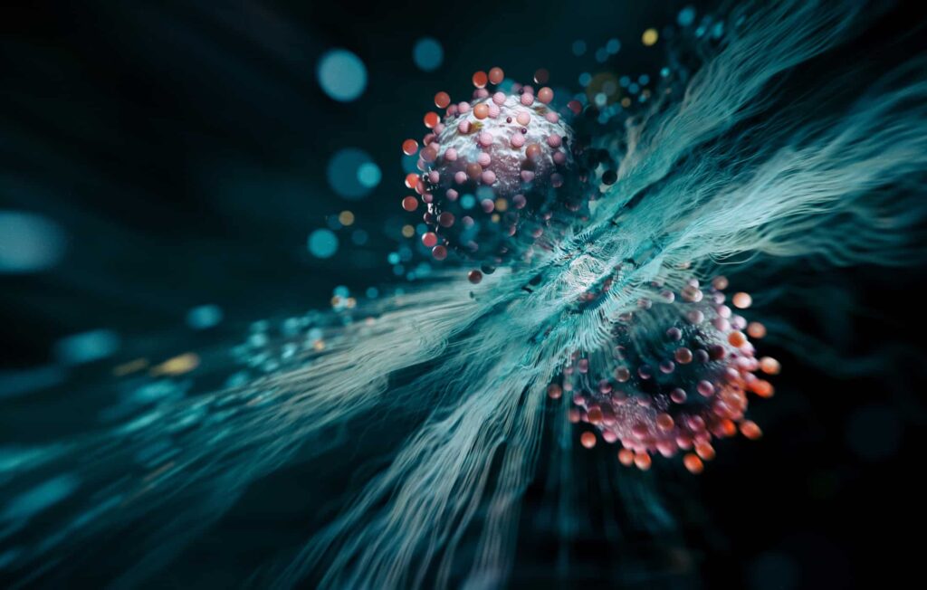 Quantum Cellular Automata in Living Cells